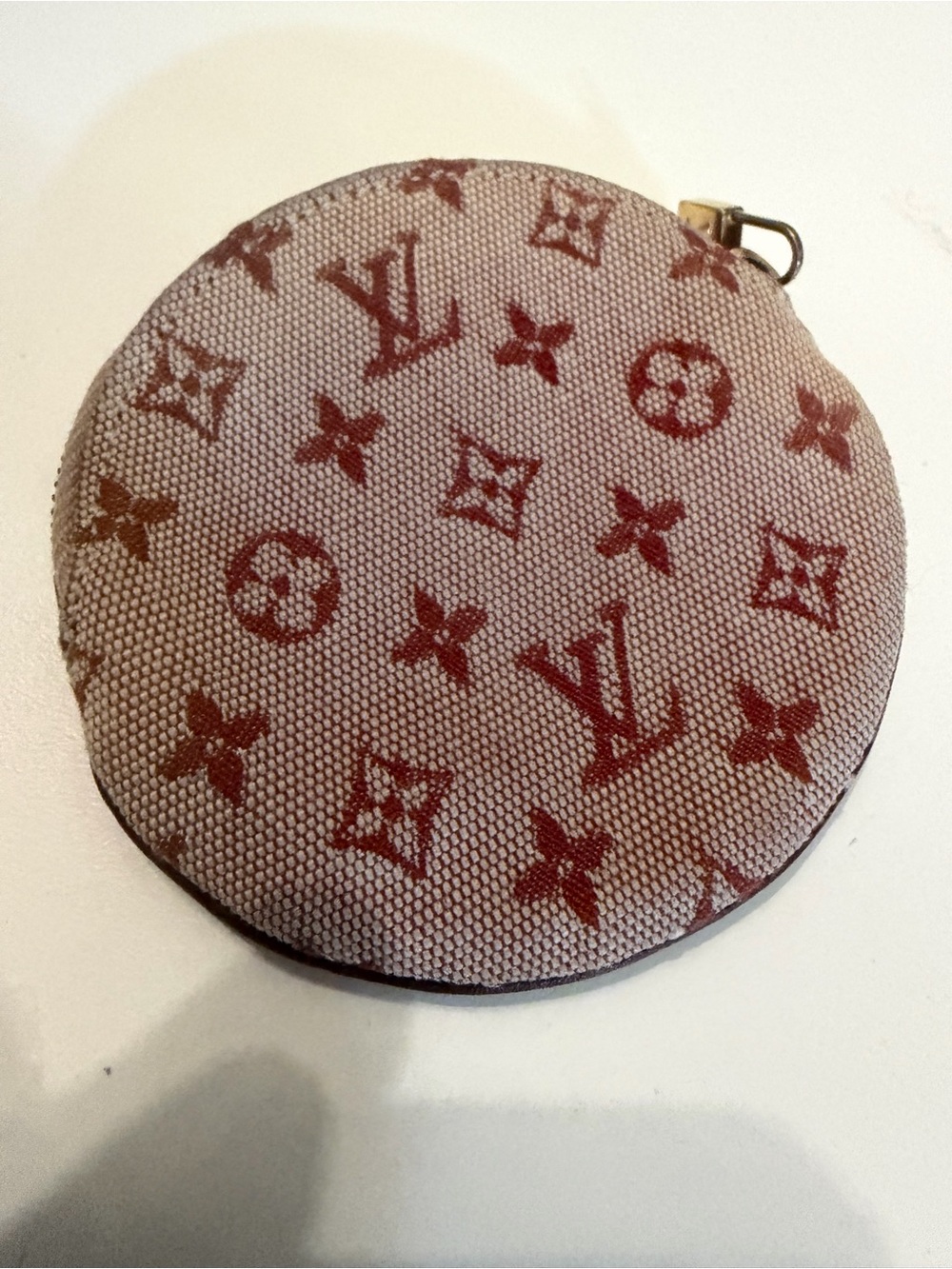 Louis Vuitton Monogram Mini Porte Monnaie Coin Case /  Red